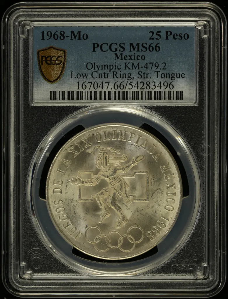 Modern Silver & Minors 25 Peso 1968 Mo PCGS MS66 KM-479.2 0152464