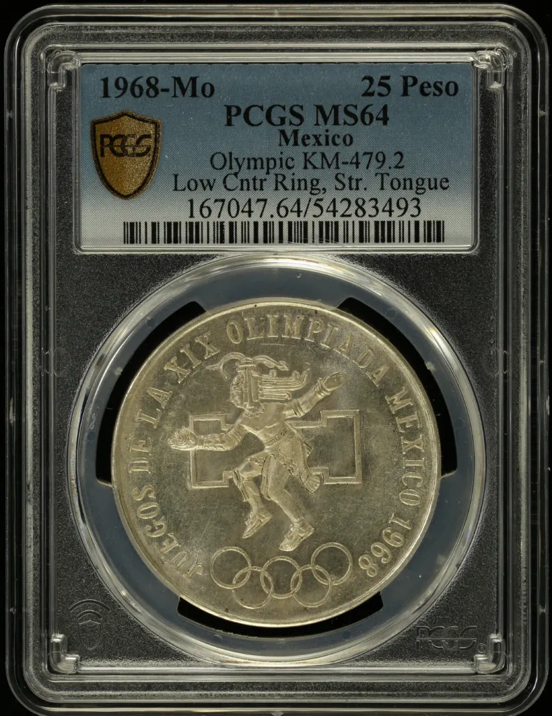 Modern Silver & Minors 25 Peso 1968 Mo PCGS MS64 KM-479.2 0152465