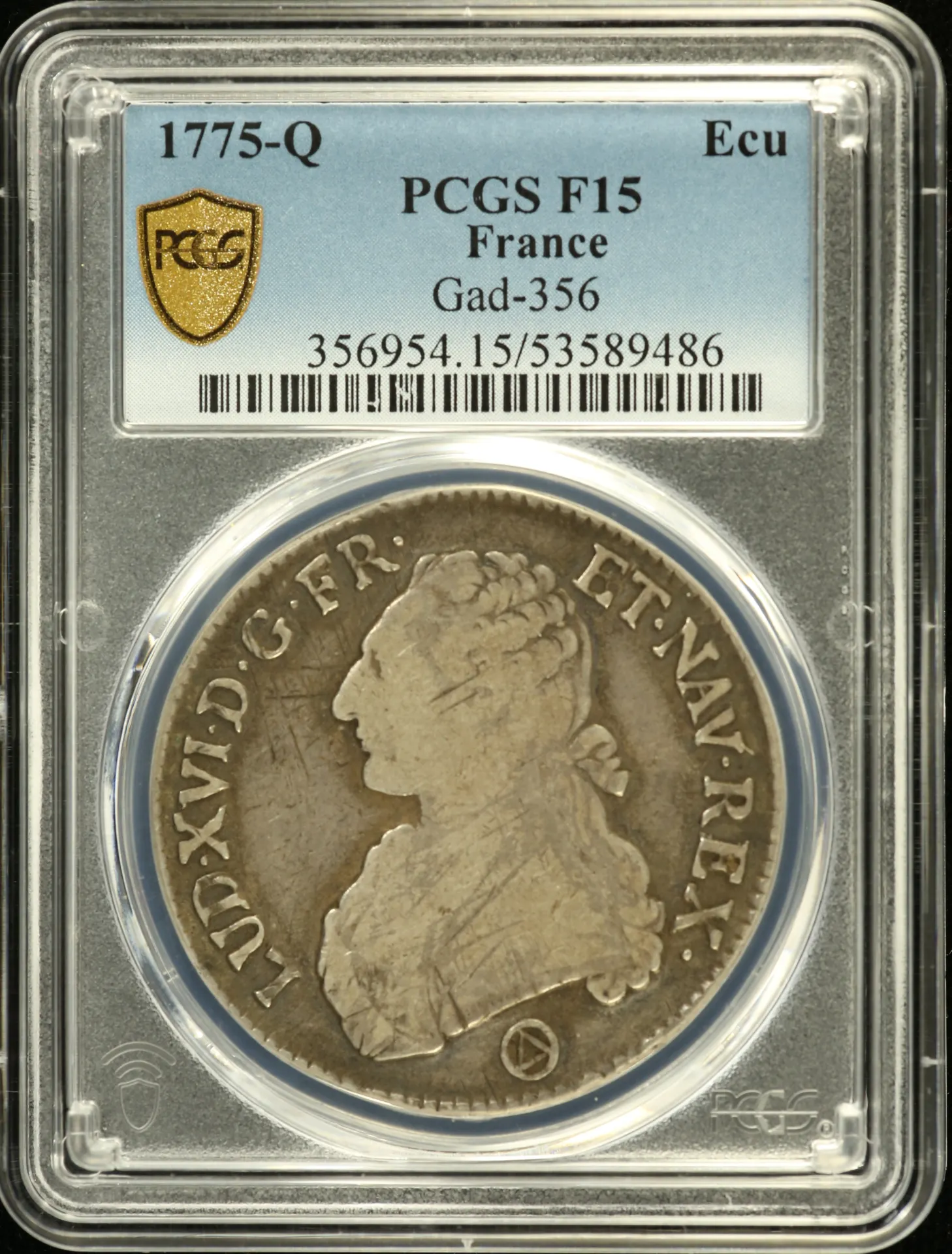 Europe France World Coins France Ecu 1775 Q PCGS F15 Gad-356 0152524 France Ecu 1775 Q PCGS F15 Gad-356 0152524