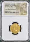 Achaemenid Kings Ancient Coins Greek Persia Persia, Achaemenid Kings Shahpur I 240-272 AD AV Dinar NGC AU 0152376 Persia, Achaemenid Kings Shahpur I 240-272 AD AV Dinar NGC AU 0152376
