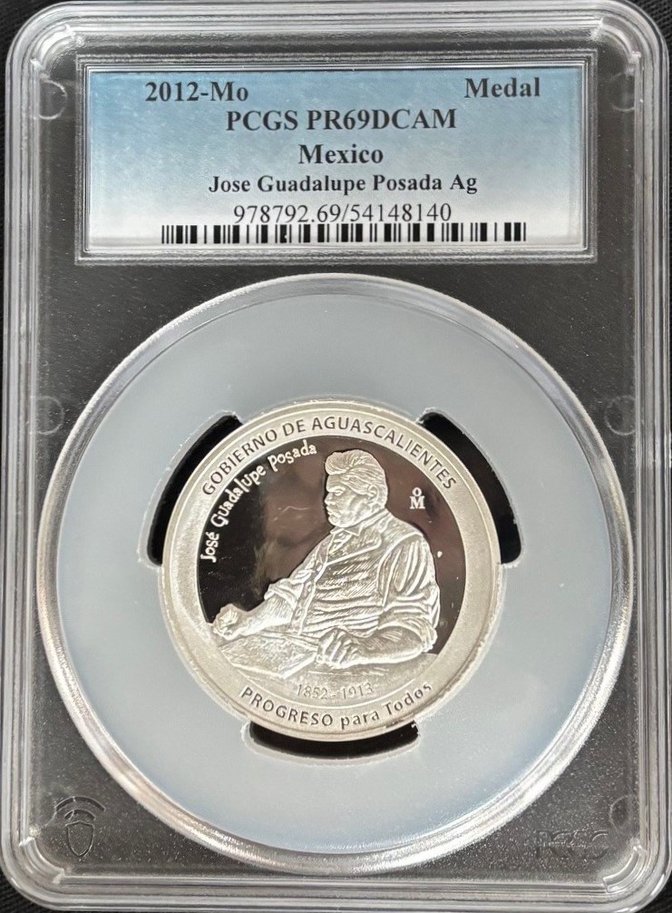 Medals & Tokens Jose Guadalupe Posada (Catrina) Medal 2012 Mo PCGS PR69DCAM 0151970