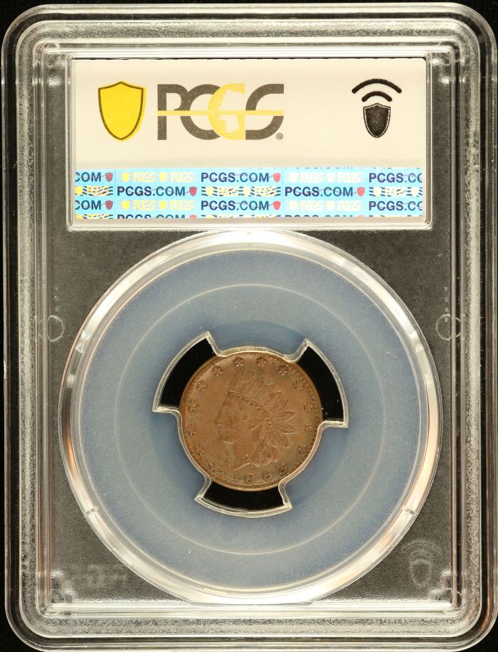 United States Crossed Cannons Civil War Token 1863 F-79/351a PCGS AU58 0152666United States Crossed Cannons Civil War Token 1863 F-79/351a PCGS AU58 0152666 - Image 2
