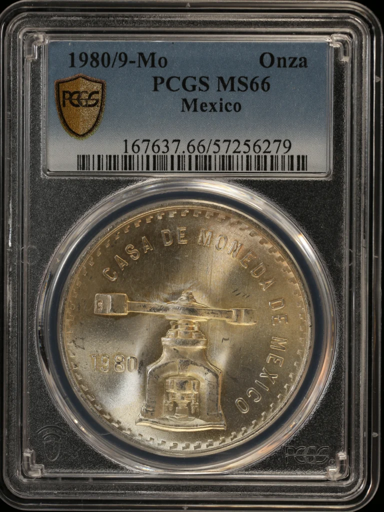Mexican Coins Modern Silver & Minors Onza Modern Silver & Minors Onza 1980/9 Mo PCGS MS66 0152065 Modern Silver & Minors Onza 1980/9 Mo PCGS MS66 0152065