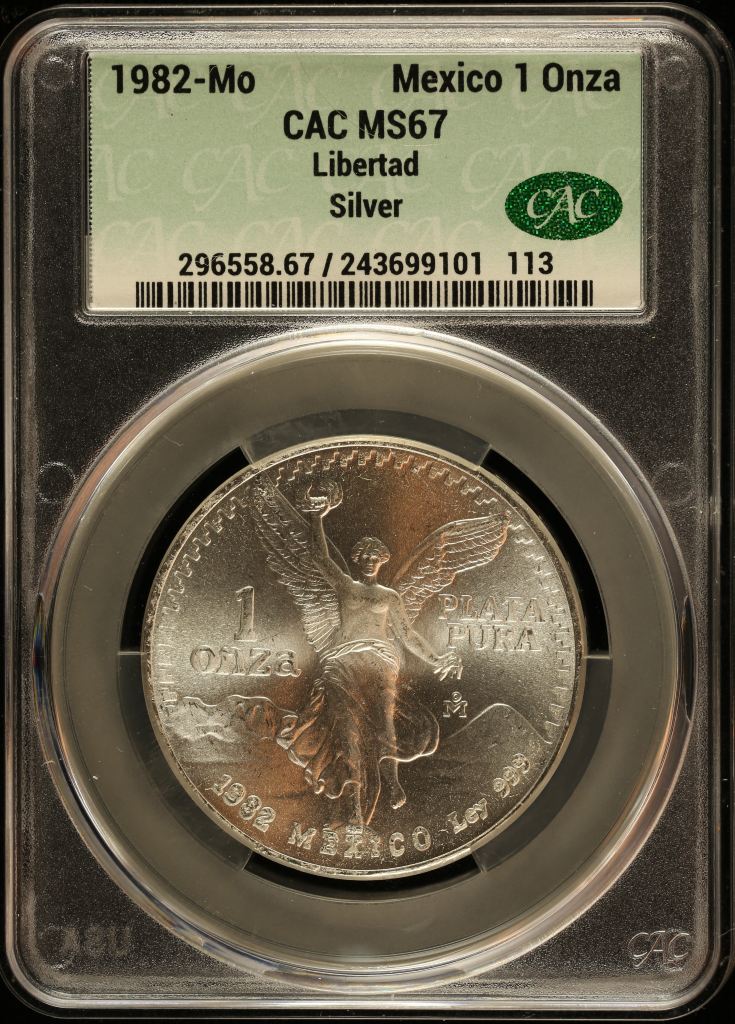 Modern Silver & Minors Onza 1982 Mo CAC MS67 0152203