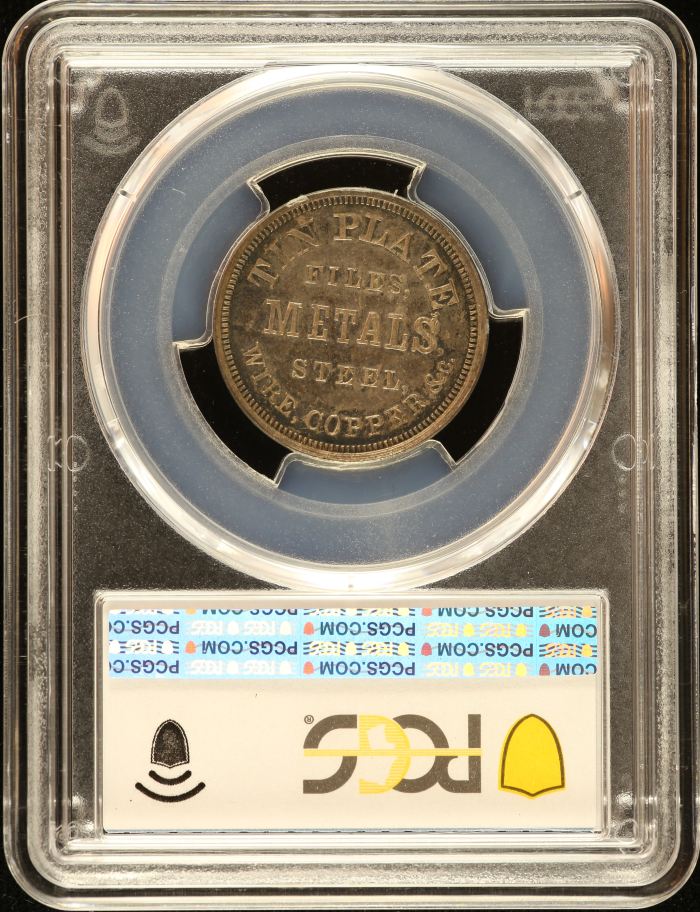 United States N & G Taylor Co. Civil War Token 1863 F-750V-1a PCGS AU58 0152621United States N & G Taylor Co. Civil War Token 1863 F-750V-1a PCGS AU58 0152621 - Image 2