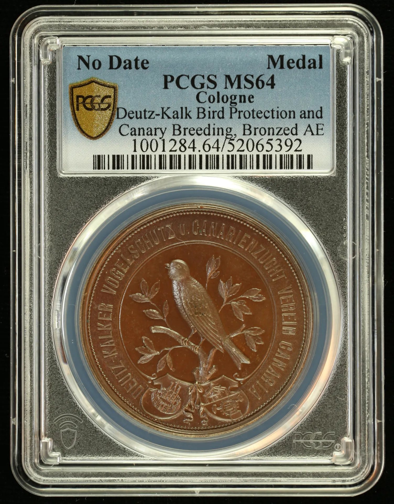 Europe Germany World Coins Germany Bird Protection and Canary Breeding Bronze Medal Cologne PCGS MS64 0151821 Germany Bird Protection and Canary Breeding Bronze Medal Cologne PCGS MS64 0151821Germany Bird Protection and Canary Breeding Bronze Medal Cologne PCGS MS64 0151821