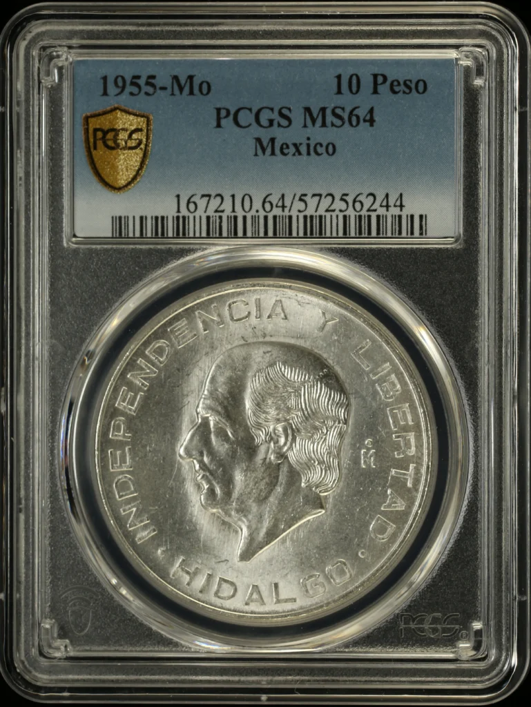 Modern Silver & Minors 10 Peso 1955 Mo PCGS MS64 0152052