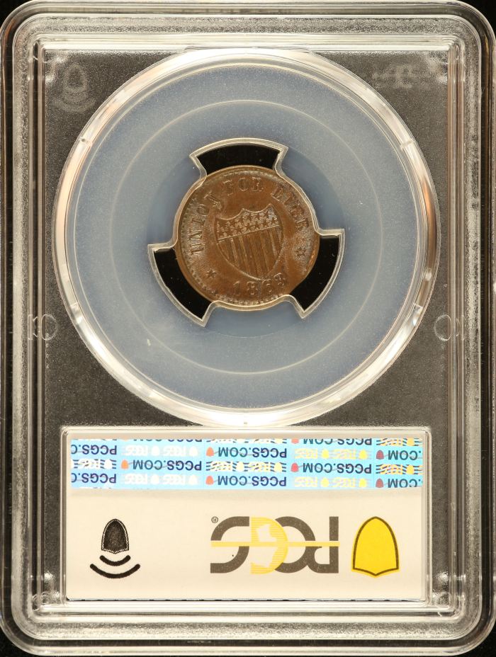 United States USS Monitor Civil War Token 1863 F-240/341a PCGS MS63BN 0152622United States USS Monitor Civil War Token 1863 F-240/341a PCGS MS63BN 0152622 - Image 2
