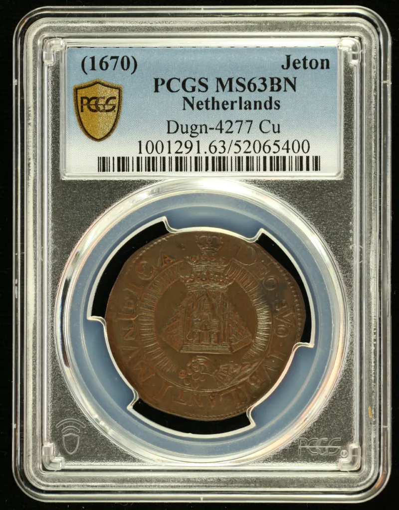 Netherlands Jeton (1670) PCGS MS63BN 0151787