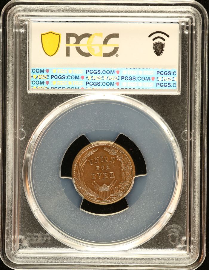 United States Washington Civil War Token 1863 F-173/272a PCGS MS63BN 0152657United States Washington Civil War Token 1863 F-173/272a PCGS MS63BN 0152657 - Image 2