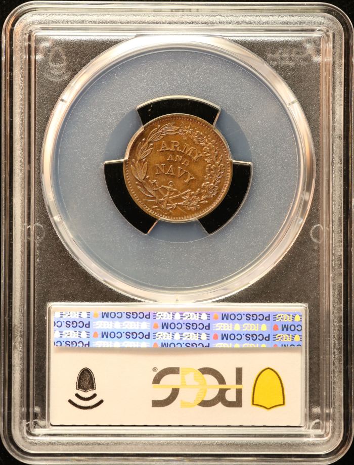 United States Flag of Our Union Civil War Token 1863 F-206/320a PCGS MS63BN 0152652United States Flag of Our Union Civil War Token 1863 F-206/320a PCGS MS63BN 0152652 - Image 2