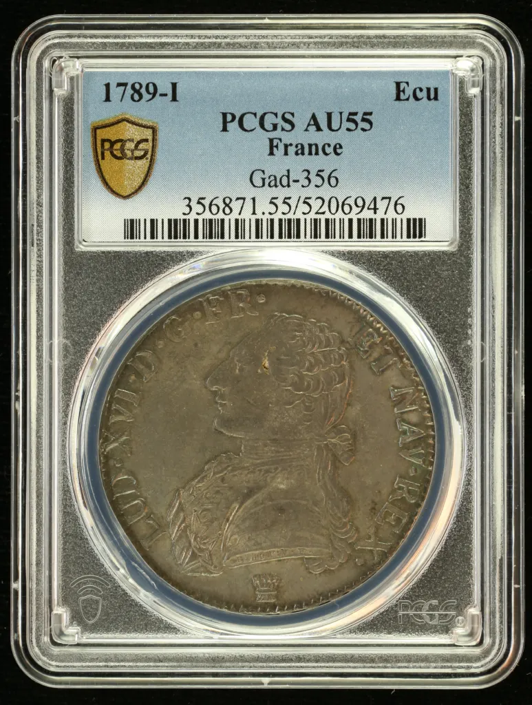 France Ecu 1789 I PCGS AU55 Gad-356 0152514