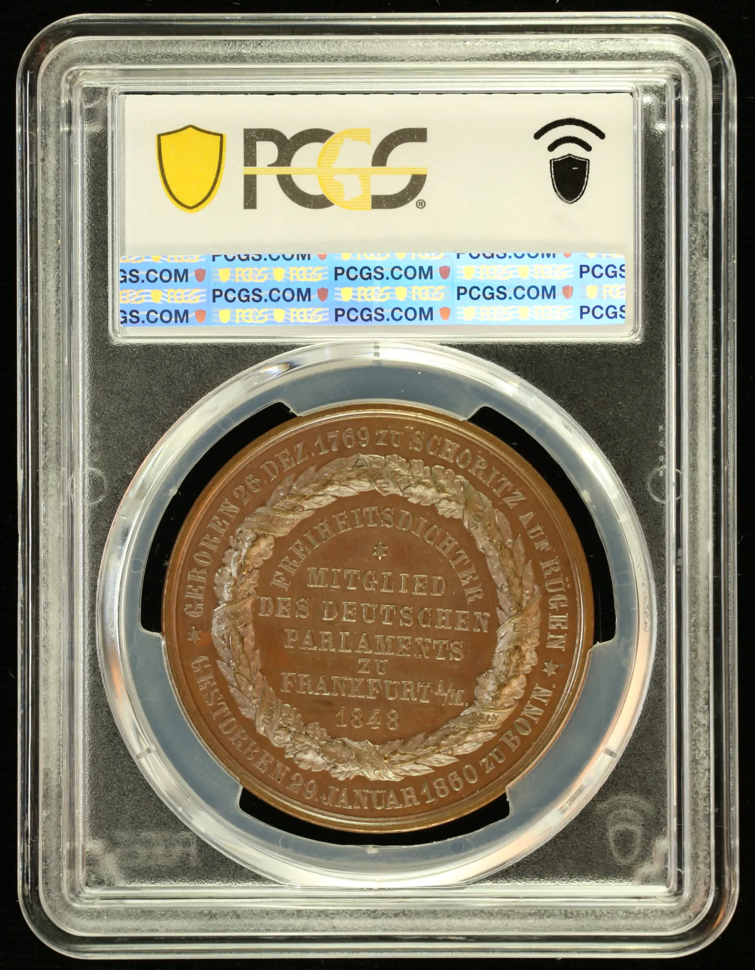 Europe Germany World Coins Germany Bronze Medal 1860 Frankfurt PCGS MS64 0151846 Germany Bronze Medal 1860 Frankfurt PCGS MS64 0151846Germany Bronze Medal 1860 Frankfurt PCGS MS64 0151846 - Image 2