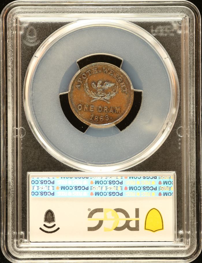 United States John P. Gruber Civil War Token 1863 F-630AG-1a PCGS MS63BN 0152624United States John P. Gruber Civil War Token 1863 F-630AG-1a PCGS MS63BN 0152624 - Image 2