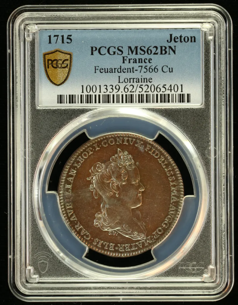 France Lorraine Bronze Medal 1715 PCGS MS62BN 0151897