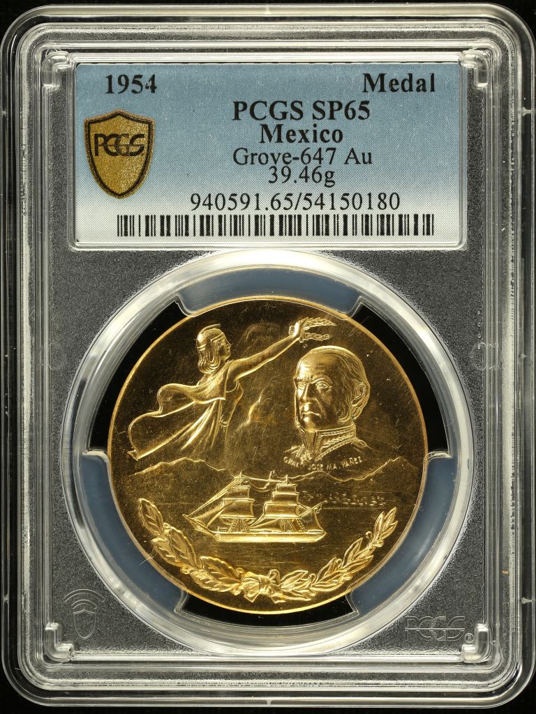 Medals & Tokens Modern Gold Commemorative Gold Medal 1954 Grove-647 PCGS SP65 0152190