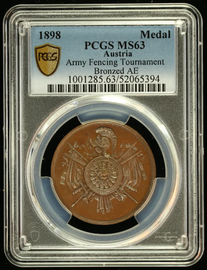 Austria Army Fencing Tournament Bronze Medal 1898 PCGS MS63 0151866
