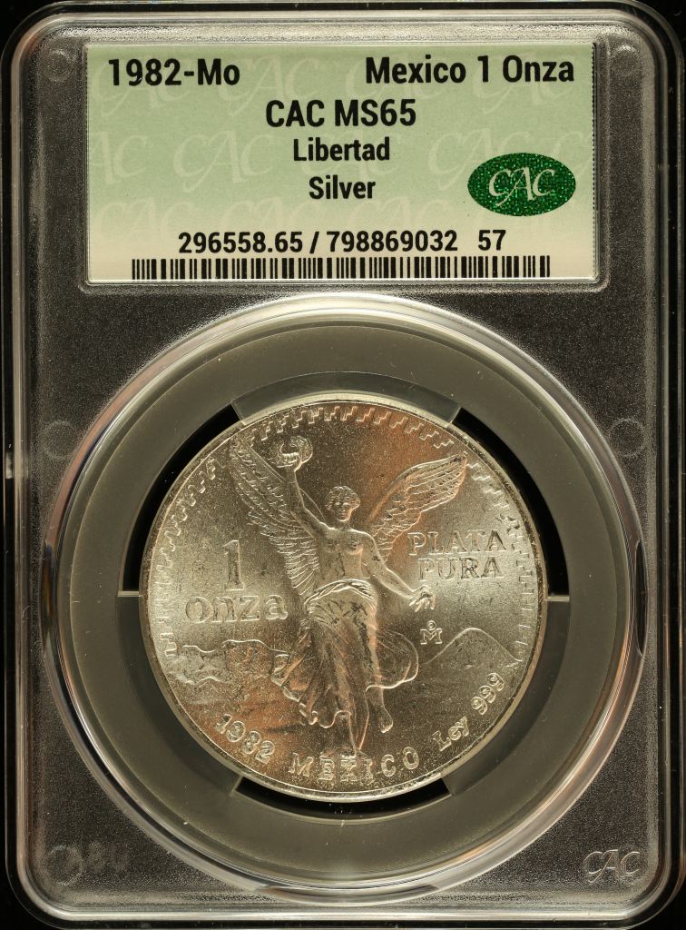 Modern Silver & Minors Onza 1982 Mo CAC MS65 0152309