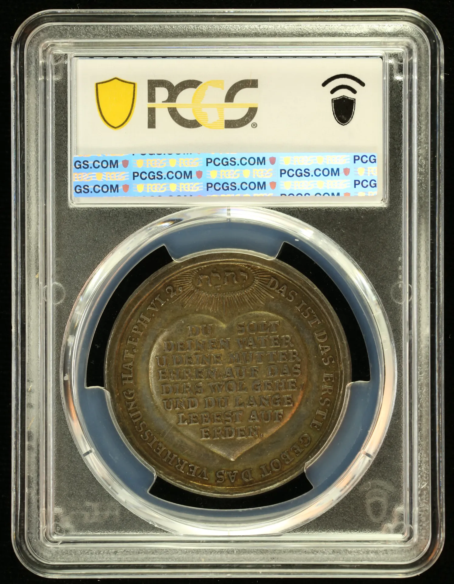 Europe Germany World Coins Germany Honor Thy Father and Mother Silver Medal (c.1700-15) Hamburg PCGS MS62 0151902 Germany Honor Thy Father and Mother Silver Medal (c.1700-15) Hamburg PCGS MS62 0151902Germany Honor Thy Father and Mother Silver Medal (c.1700-15) Hamburg PCGS MS62 0151902 - Image 2
