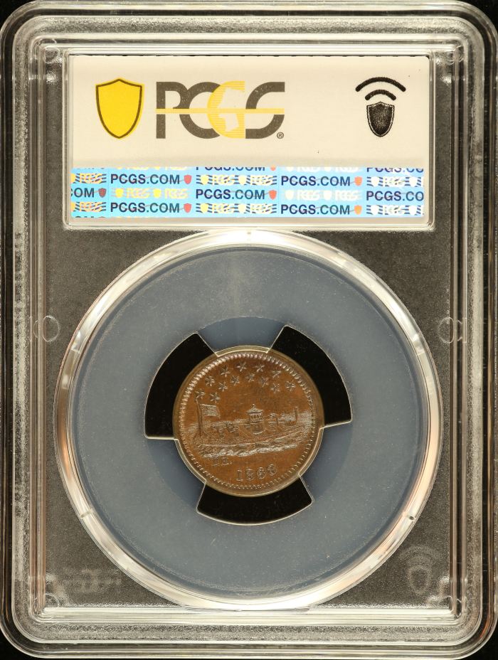 United States Our Navy Civil War Token 1863 F-240/337a PCGS MS63BN 0152628United States Our Navy Civil War Token 1863 F-240/337a PCGS MS63BN 0152628 - Image 2