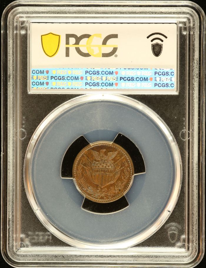 United States Army & Navy Civil War Token (1861-65) F-164/312a PCGS MS63BN 0152649United States Army & Navy Civil War Token (1861-65) F-164/312a PCGS MS63BN 0152649 - Image 2