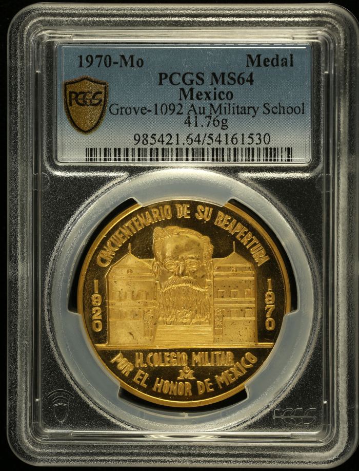 Medals & Tokens Modern Gold Military School Gold Medal 1970 Mo Grove-1092 PCGS MS64 0152195Medals & Tokens Modern Gold Military School Gold Medal 1970 Mo Grove-1092 PCGS MS64 0152195