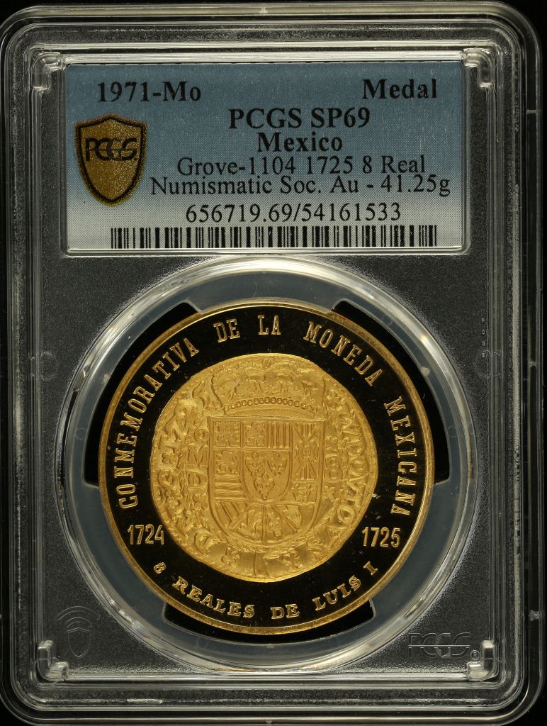 Medals & Tokens Modern Gold Numismatic Society Gold Medal 1971 Mo Grove-1104 PCGS SP69 0152196