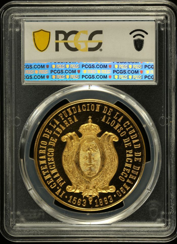 Medals & Tokens Modern Gold Durango Anniversary Gold Medal 1963 Mo Grove-822 PCGS SP67 0152197Medals & Tokens Modern Gold Durango Anniversary Gold Medal 1963 Mo Grove-822 PCGS SP67 0152197 - Image 2