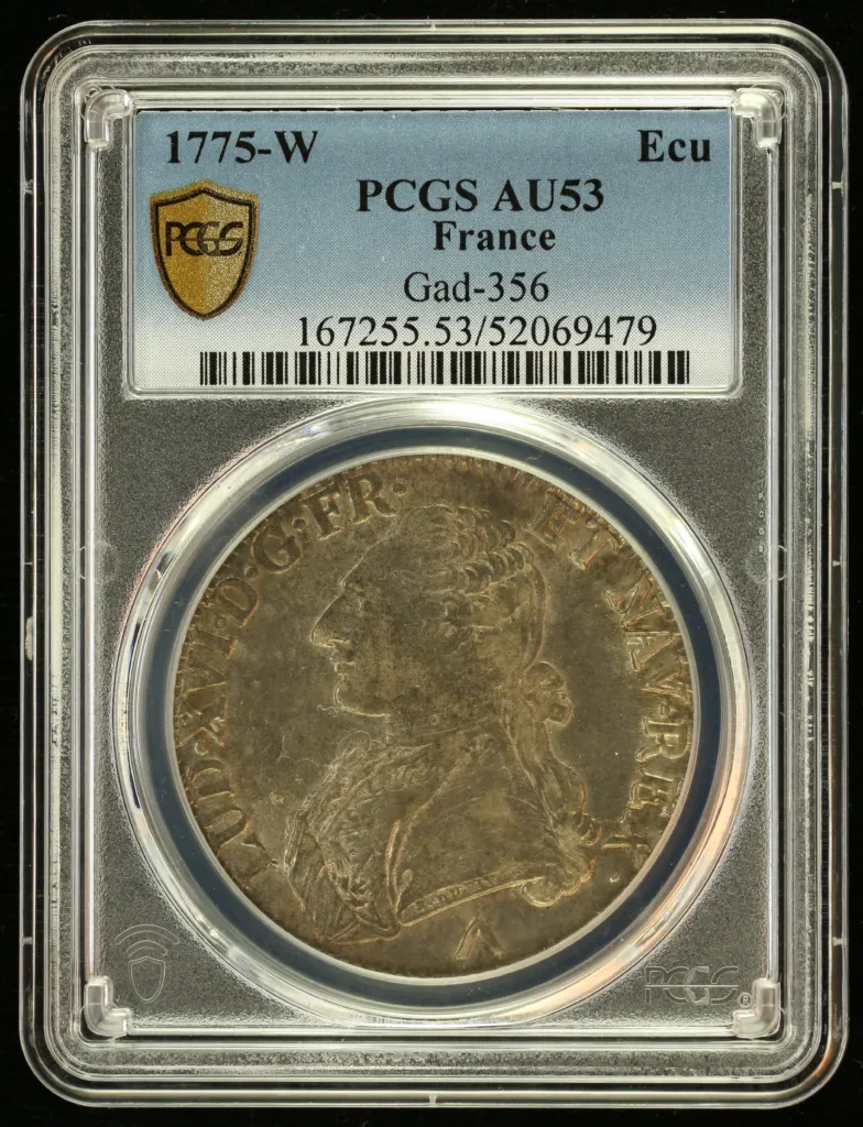 France Ecu 1775 W PCGS AU53 Gad-356 0152525