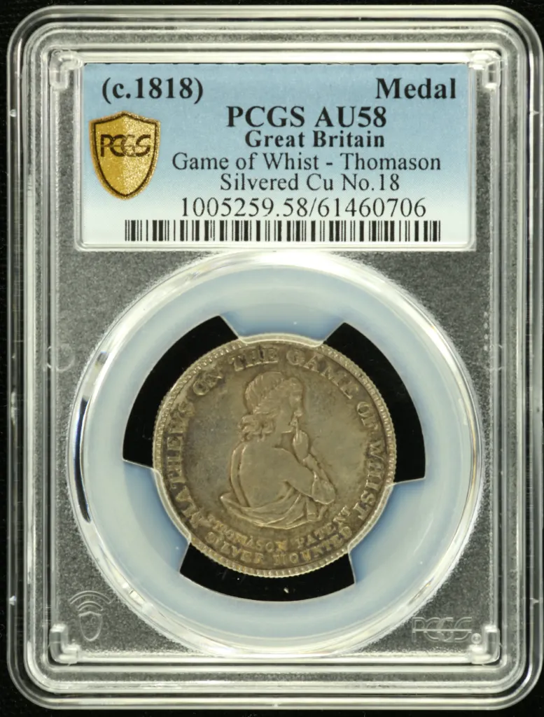 UK (Great Britain) Game of Whist-Thomason Medal (1818) PCGS AU58 0151836