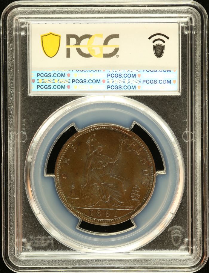 UK (Great Britain) Penny 1861 PCGS MS64BN 0152617UK (Great Britain) Penny 1861 PCGS MS64BN 0152617 - Image 2