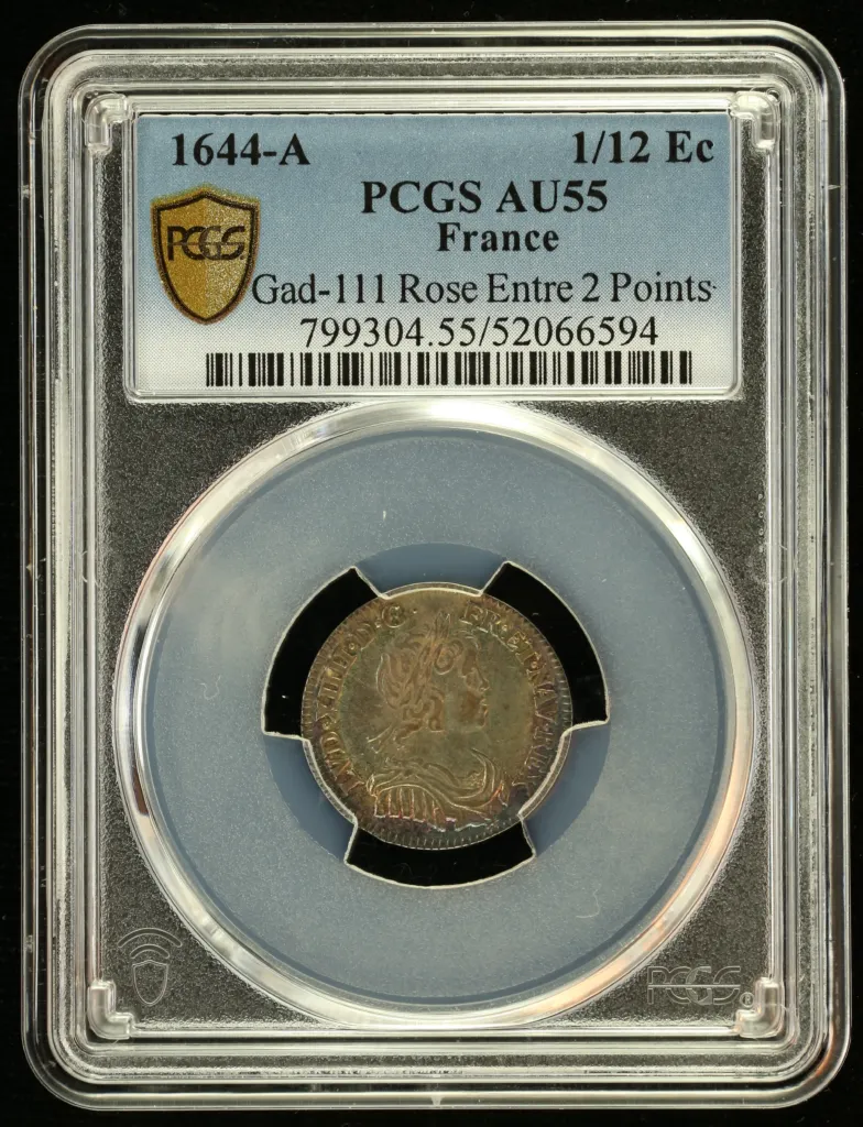 France 1/12 Ecu 1644 A PCGS AU55 Gad-111 0152579