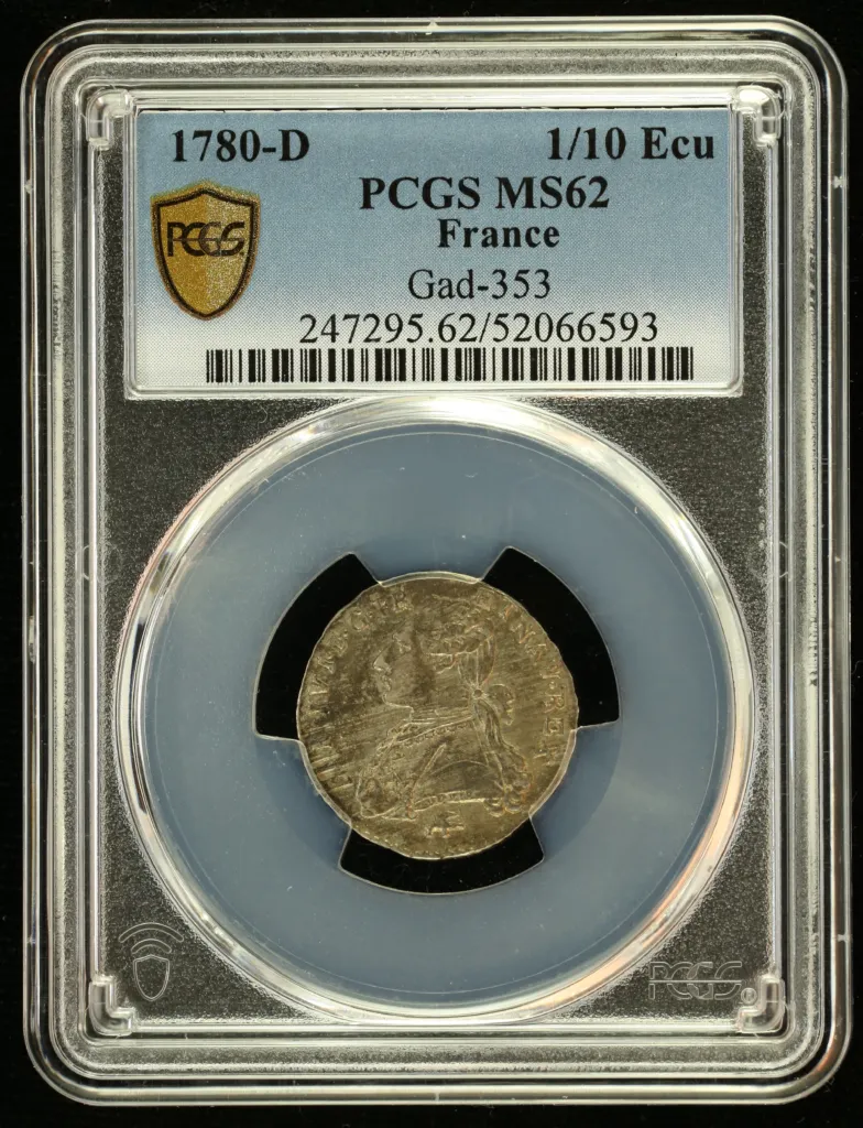 France 1/10 Ecu 1780 D PCGS MS62 Gad-353 0152582
