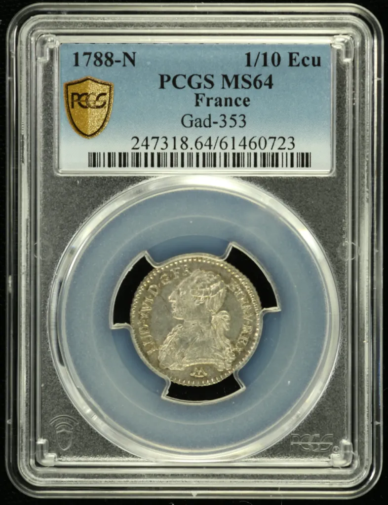France 1/10 Ecu 1788 N PCGS MS64 Gad-353 0152570