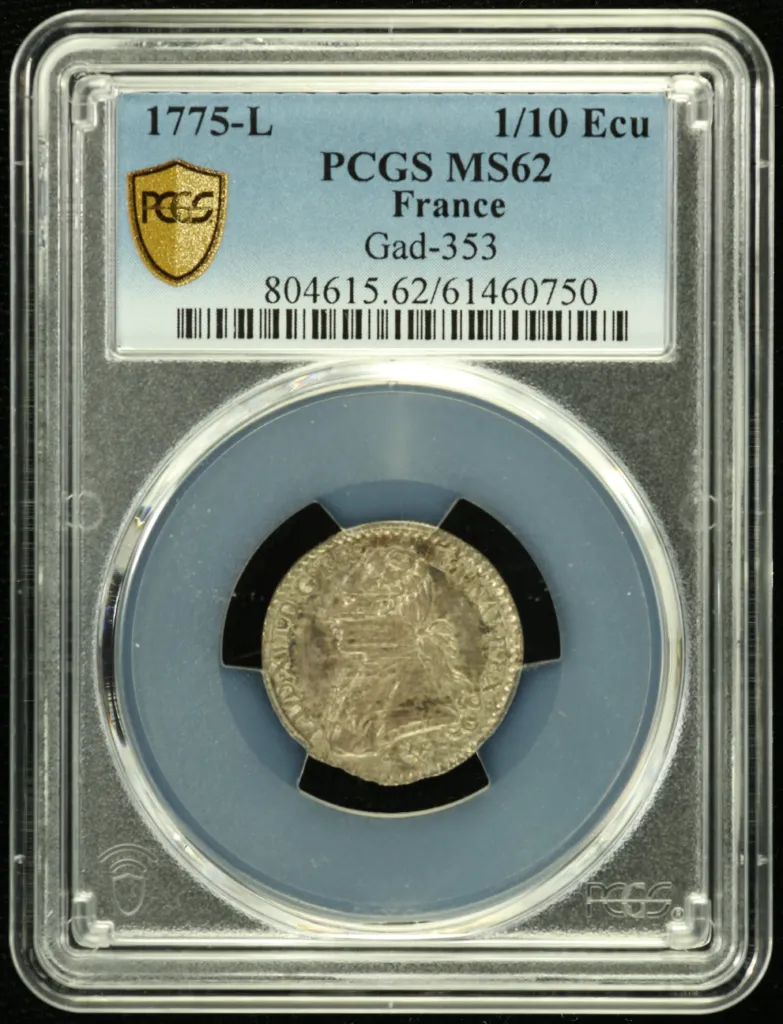 France 1/10 Ecu 1775 L PCGS MS62 Gad-353 0152572