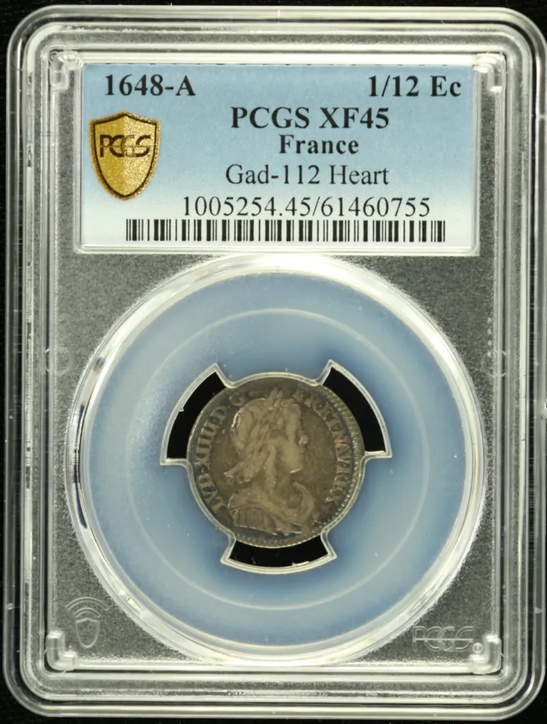 France 1/12 Ecu 1648 A PCGS XF45 Gad-112 0152574