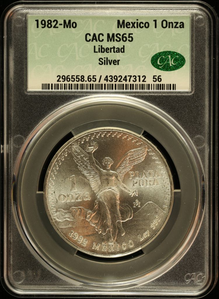 Modern Silver & Minors Onza 1982 Mo CAC MS65 0152308