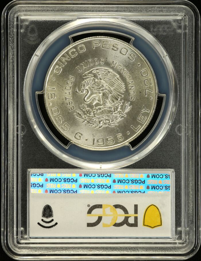 Modern Silver & Minors 5 Peso 1956 Mo PCGS MS64 0153026Modern Silver & Minors 5 Peso 1956 Mo PCGS MS64 0153026 - Image 2