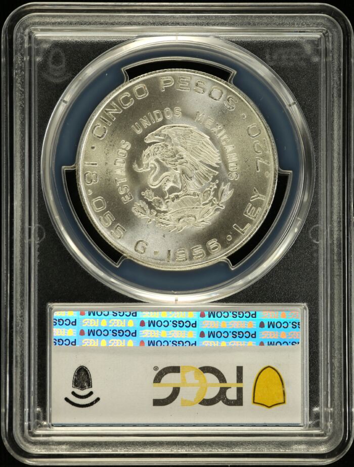 Modern Silver & Minors 5 Peso 1956 Mo PCGS MS65 0153027Modern Silver & Minors 5 Peso 1956 Mo PCGS MS65 0153027 - Image 2