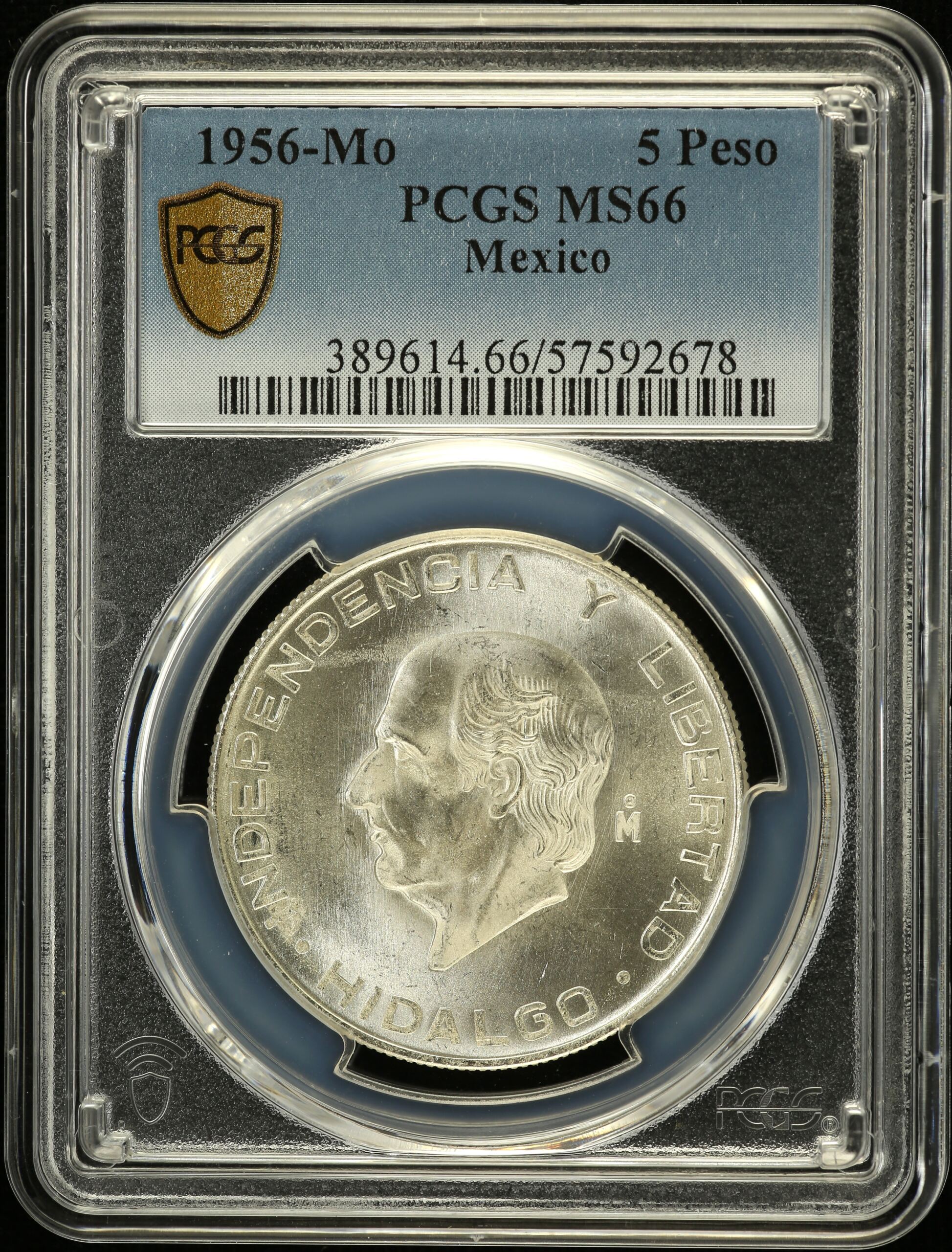 5 Peso Mexican Coins Modern Silver & Minors Modern Silver & Minors 5 Peso 1956 Mo PCGS MS66 0153031 Modern Silver & Minors 5 Peso 1956 Mo PCGS MS66 0153031Modern Silver & Minors 5 Peso 1956 Mo PCGS MS66 0153031