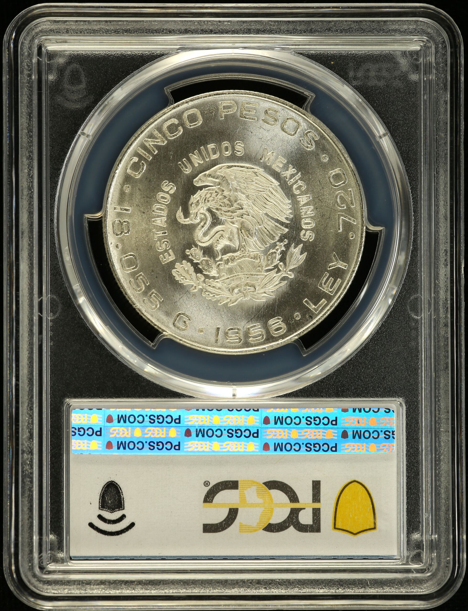 5 Peso Mexican Coins Modern Silver & Minors Modern Silver & Minors 5 Peso 1956 Mo PCGS MS66 0153031 Modern Silver & Minors 5 Peso 1956 Mo PCGS MS66 0153031Modern Silver & Minors 5 Peso 1956 Mo PCGS MS66 0153031 - Image 2