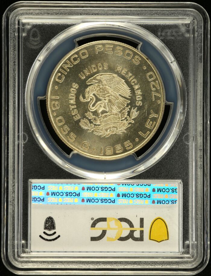 Modern Silver & Minors 5 Peso 1955 Mo KM-469 PCGS MS65 0153045Modern Silver & Minors 5 Peso 1955 Mo KM-469 PCGS MS65 0153045 - Image 2