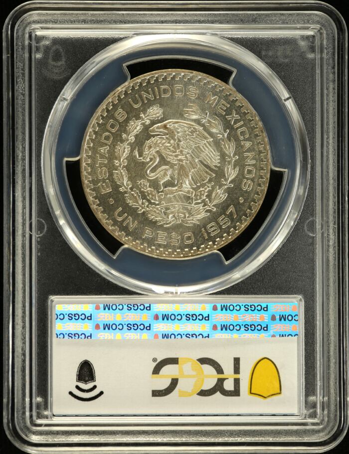 Modern Silver & Minors Peso 1957 Mo KM-458 PCGS MS63 0153056Modern Silver & Minors Peso 1957 Mo KM-458 PCGS MS63 0153056 - Image 2