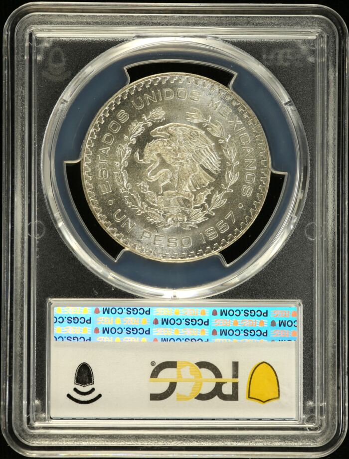 Modern Silver & Minors Peso 1957 Mo KM-458 PCGS MS66 0153071Modern Silver & Minors Peso 1957 Mo KM-458 PCGS MS66 0153071 - Image 2