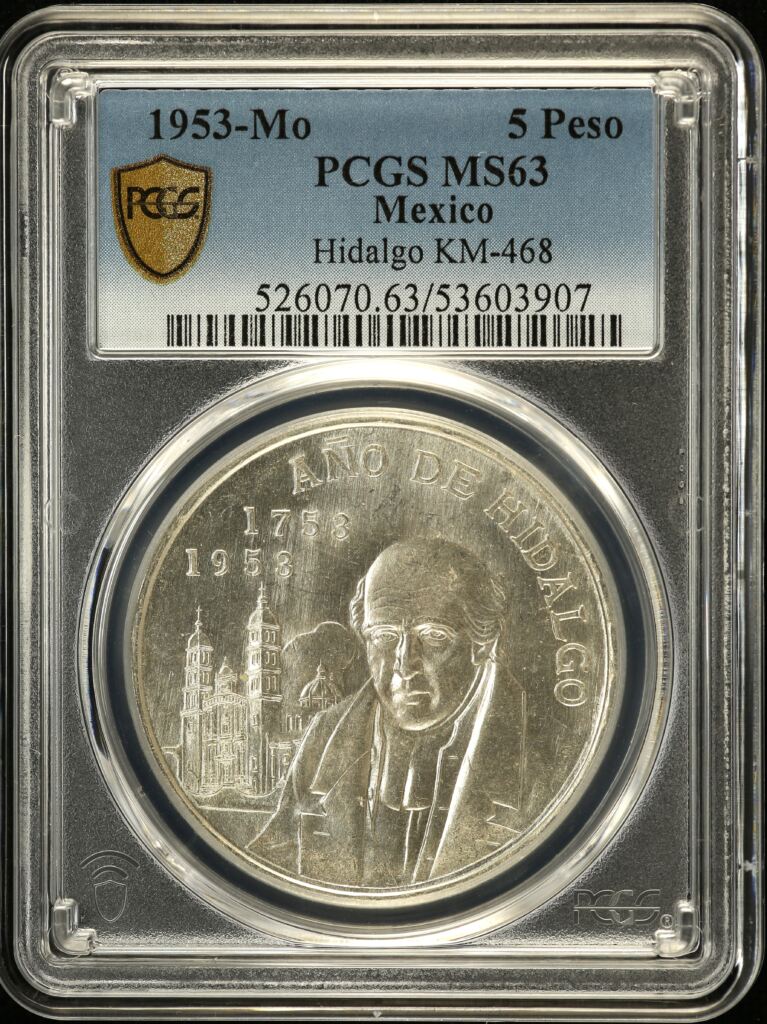 Modern Silver & Minors 5 Peso 1953 Mo KM-468 PCGS MS63 0152917