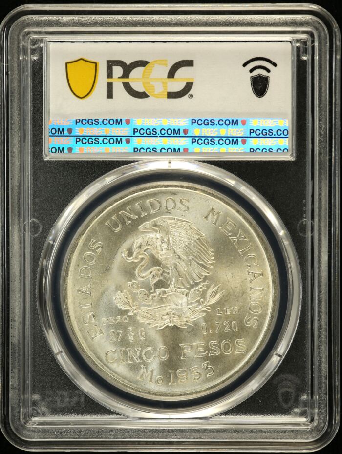 Modern Silver & Minors 5 Peso 1953 Mo KM-468 PCGS MS64 0152918Modern Silver & Minors 5 Peso 1953 Mo KM-468 PCGS MS64 0152918 - Image 2