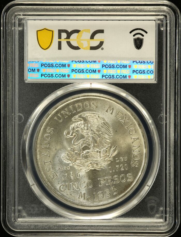 Modern Silver & Minors 5 Peso 1953 Mo KM-468 PCGS MS65 0152931Modern Silver & Minors 5 Peso 1953 Mo KM-468 PCGS MS65 0152931 - Image 2