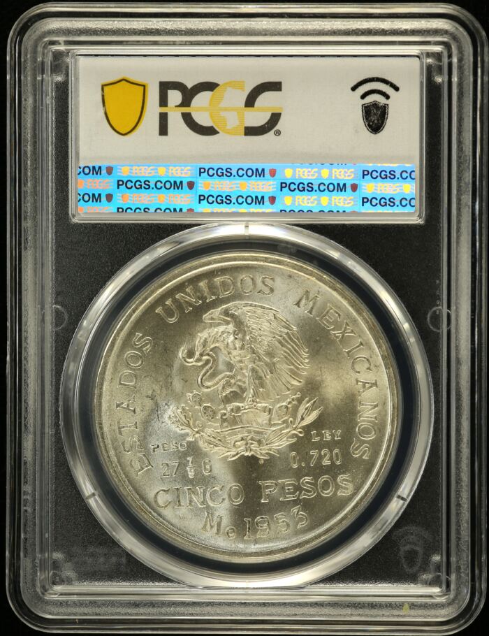 Modern Silver & Minors 5 Peso 1953 Mo KM-468 PCGS MS66 0152942Modern Silver & Minors 5 Peso 1953 Mo KM-468 PCGS MS66 0152942 - Image 2