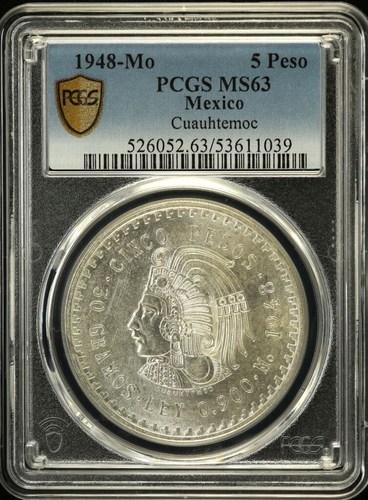 Modern Silver & Minors 5 Peso 1948 Mo PCGS MS63 0152974
