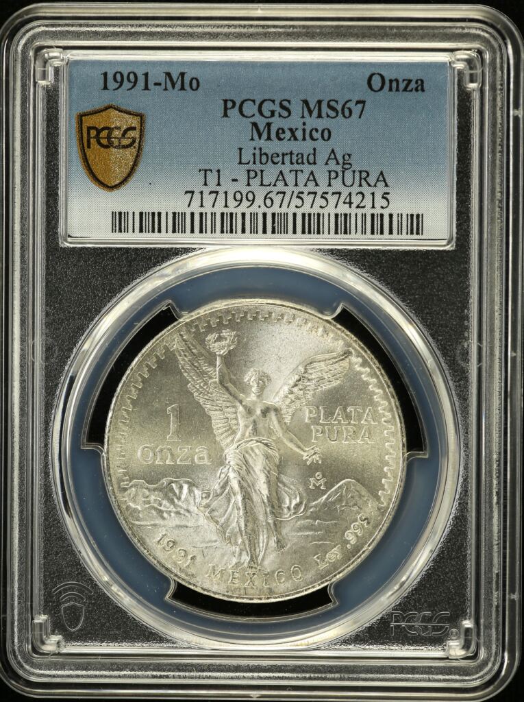 Modern Silver & Minors Onza 1991 Mo PCGS MS67 0152984